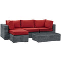 Summon 5 Piece Outdoor Patio Sunbrella¨ Sectional Set by Modway