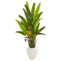 59"  Bird of Paradise Artificial Plant in White Planter