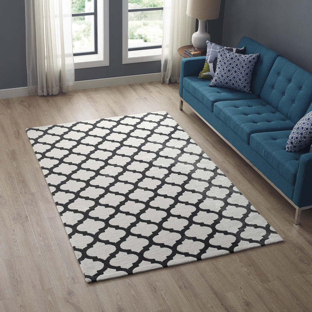 Lida Moroccan Trellis 5x8 Area Rug by Modway