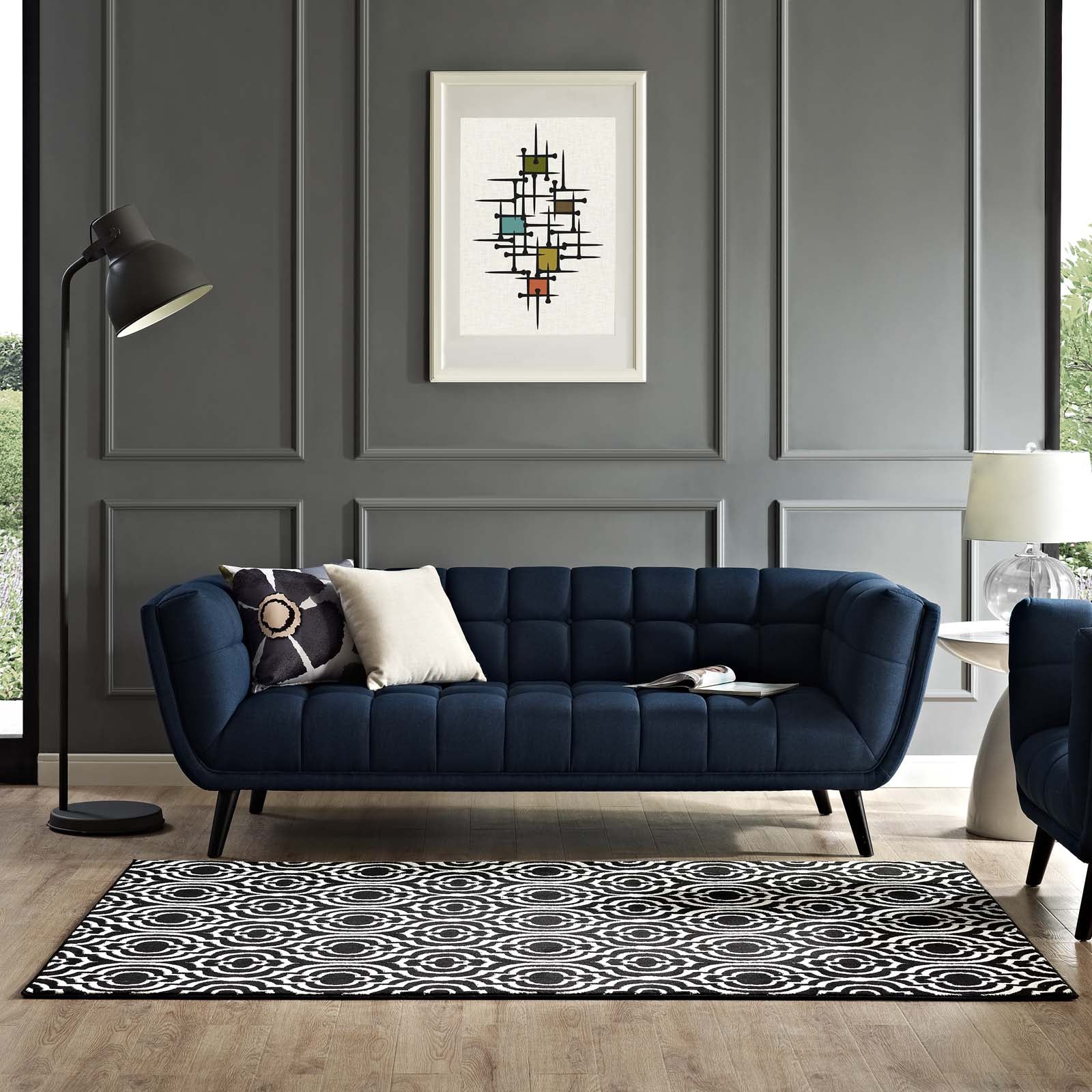 Frame Transitional Moroccan Trellis 5x8 Area Rug by Modway