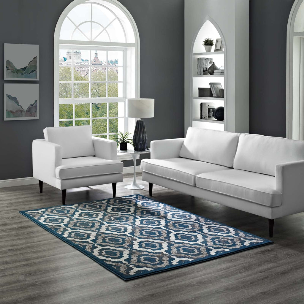 Kalinda Rustic Vintage Moroccan Trellis 8x10 Area Rug by Modway