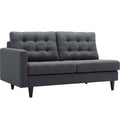 Empress Left-Facing Upholstered Fabric Loveseat by Modway