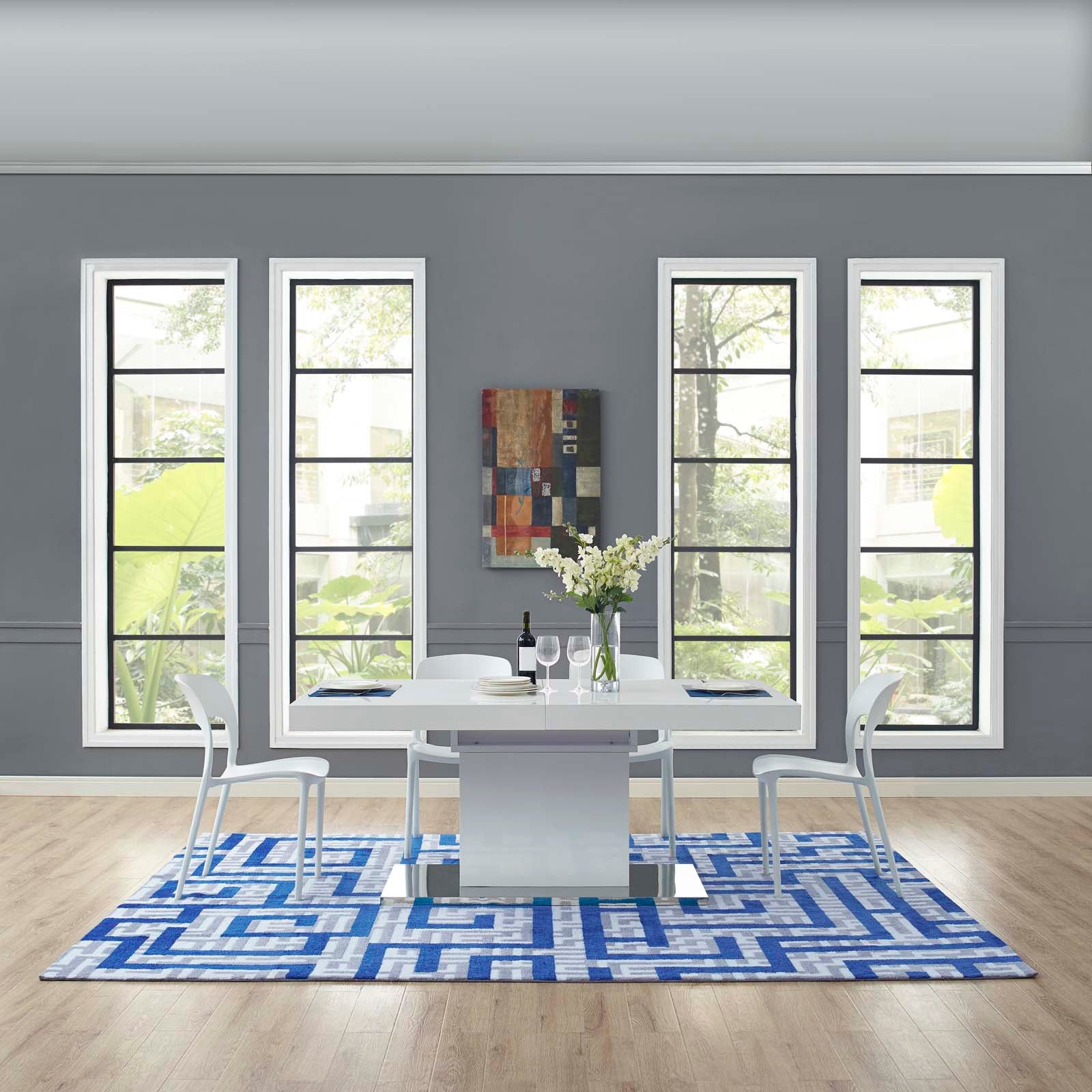Nahia Geometric Maze 8x10 Area Rug by Modway