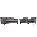 Beguile 3 Piece Upholstered Fabric Living Room Set by Modway