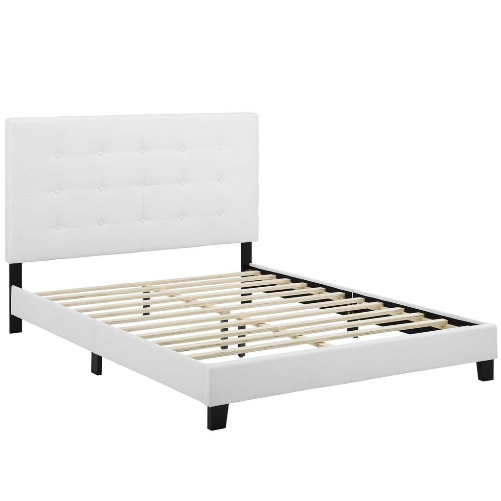 Melanie Tufted Button Upholstered Fabric King Platform Bed by Modway