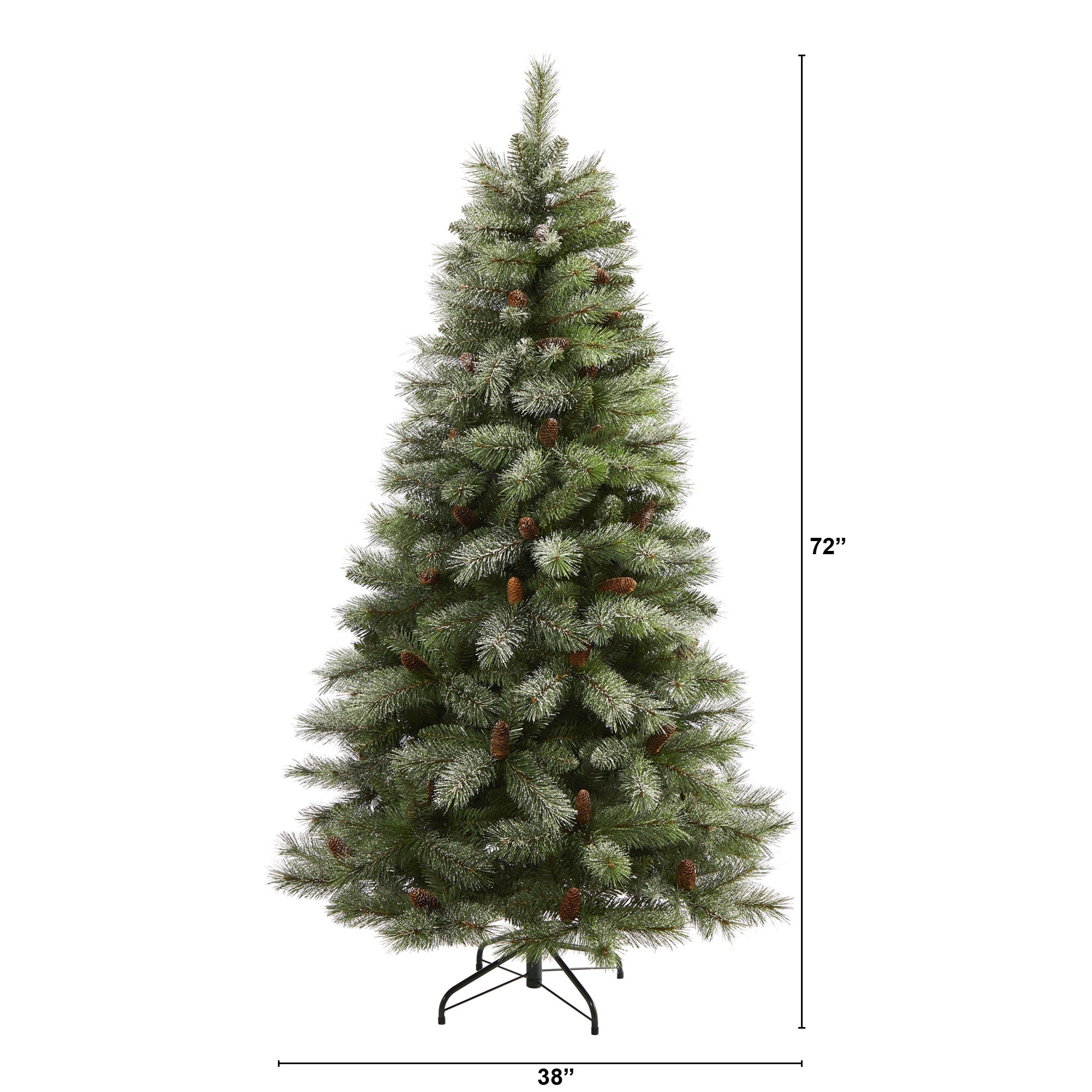 6' Snowed French Alps Mountain Pine Artificial Christmas Tree