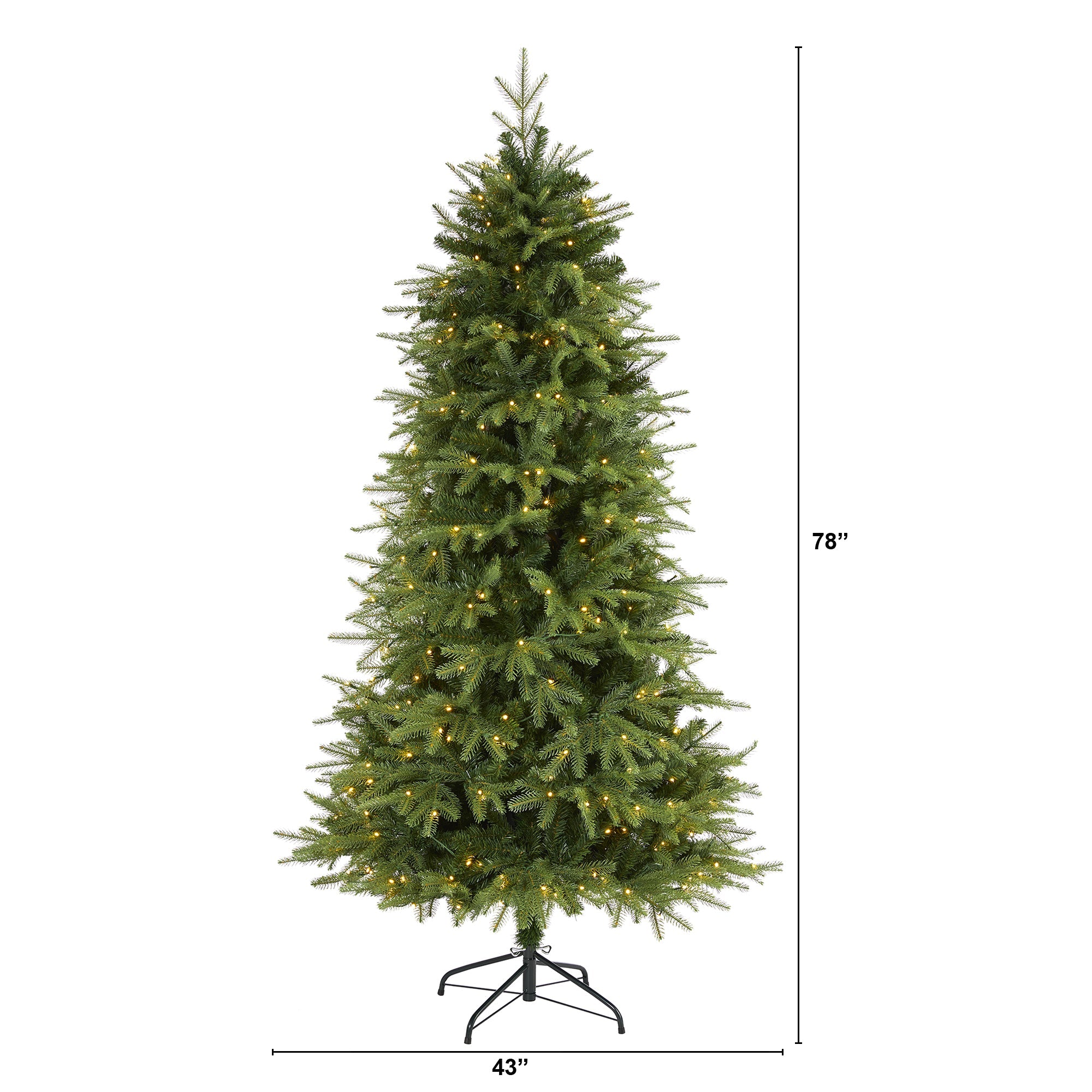 6.5' Vancouver Fir 'Natural Look' Artificial Christmas Tree w/ 400 Clear LED