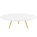 Lippa 48" Round Wood Coffee Table with Tripod Base by Modway