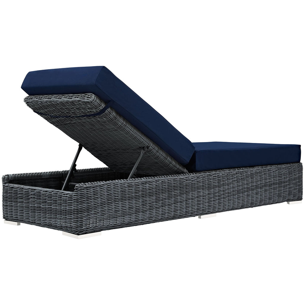 Summon Outdoor Patio Sunbrella¨ Chaise Lounge by Modway