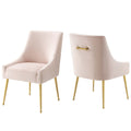 Discern Upholstered Performance Velvet Dining Chair Set of 2 by Modway