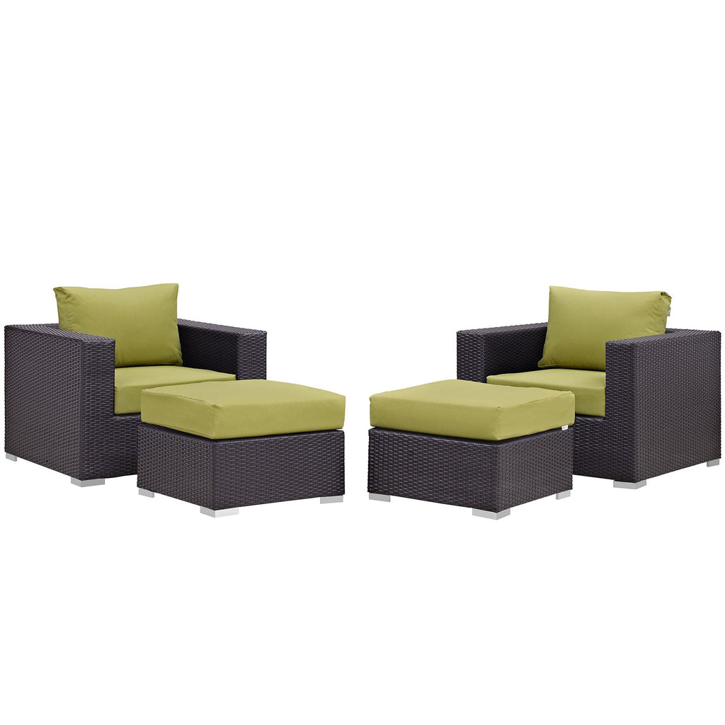 Convene 4 Piece Outdoor Patio Sectional Set by Modway