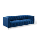Mesmer Channel Tufted Button Performance Velvet Sofa by Modway