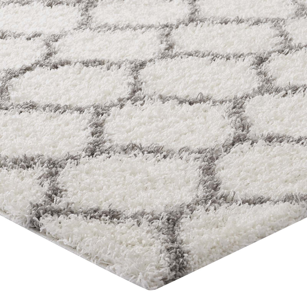 Solvea Moroccan Trellis 5x8 Shag Area Rug by Modway