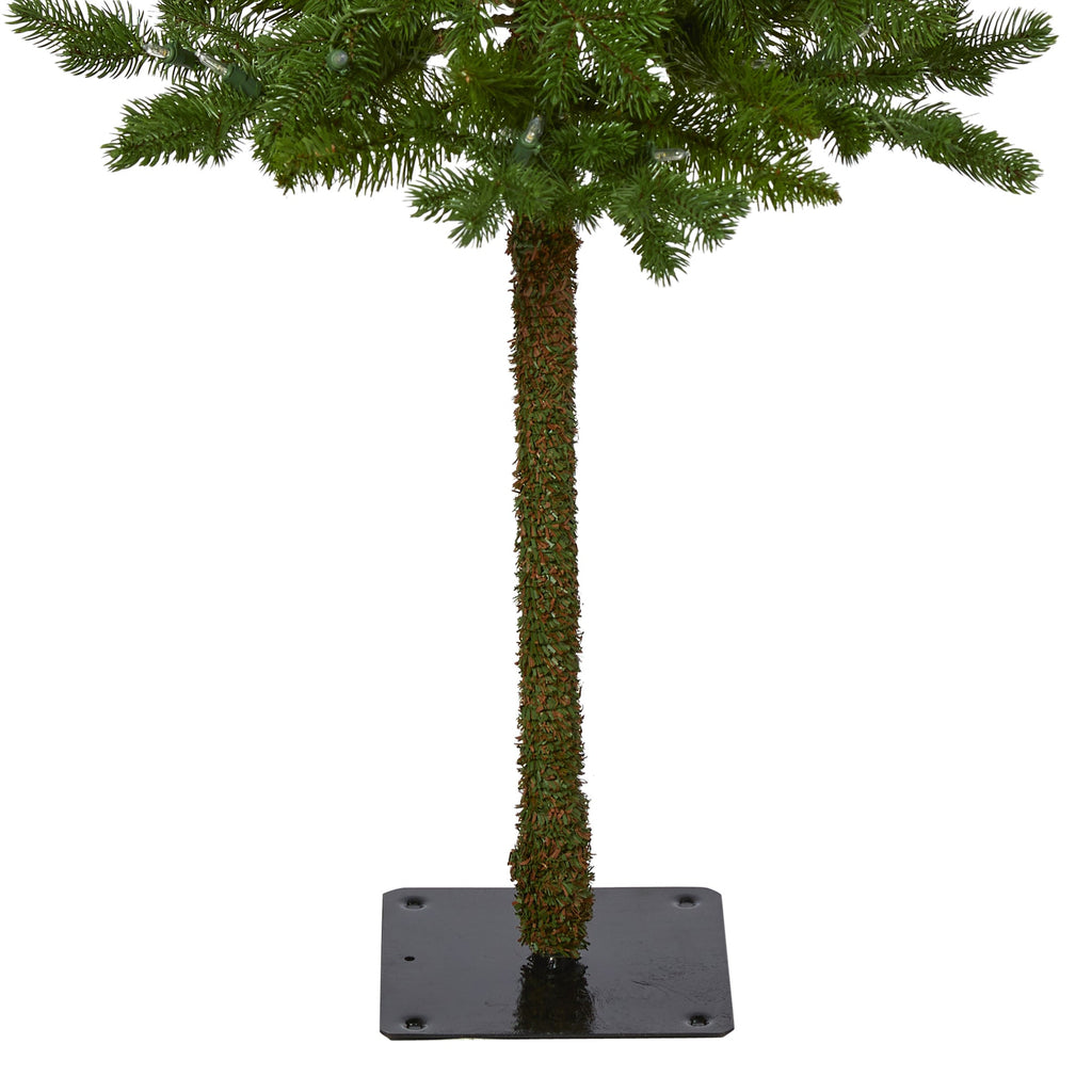 3' Swiss Alpine Artificial Christmas Tree w/ 50 Clear LED Lights