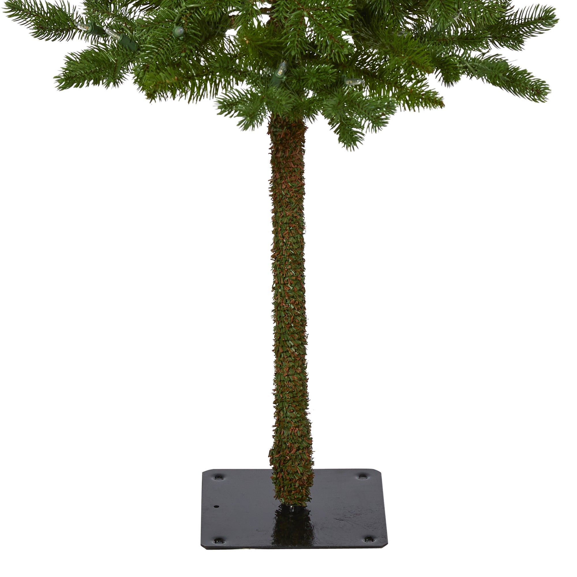 3' Swiss Alpine Artificial Christmas Tree w/ 50 Clear LED Lights