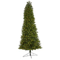 9' Slim Virginia Spruce Artificial Christmas Tree w 750 Warm White LED Lights