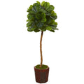 64" Fiddle Leaf Artificial Tree in Decorative Planter (Real Touch)