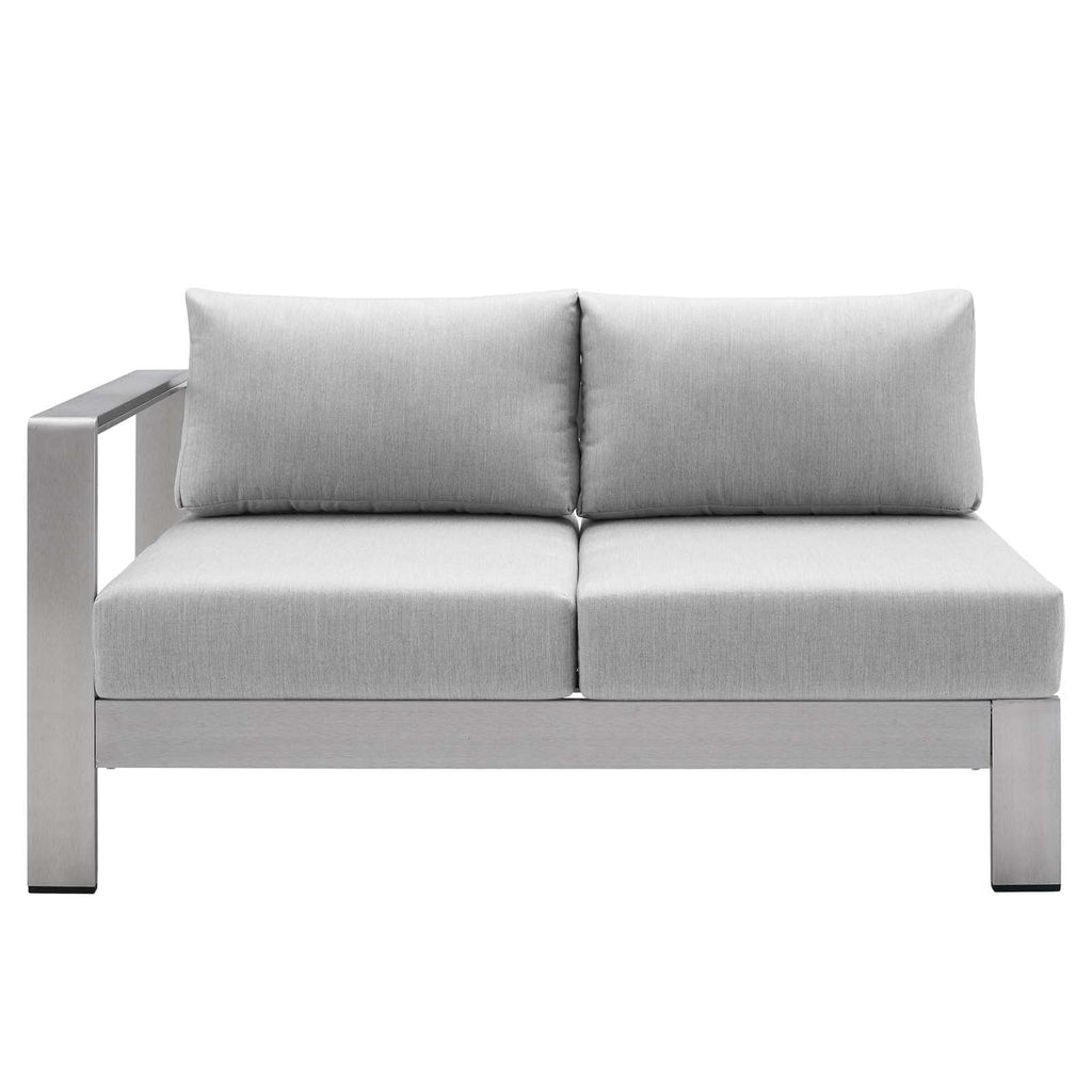 Shore Sunbrella¨ Fabric Aluminum Outdoor Patio Left-Arm Loveseat by Modway