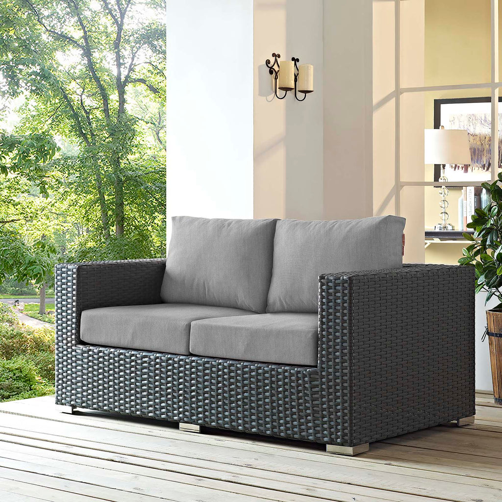Sojourn Outdoor Patio Sunbrella¨ Loveseat by Modway