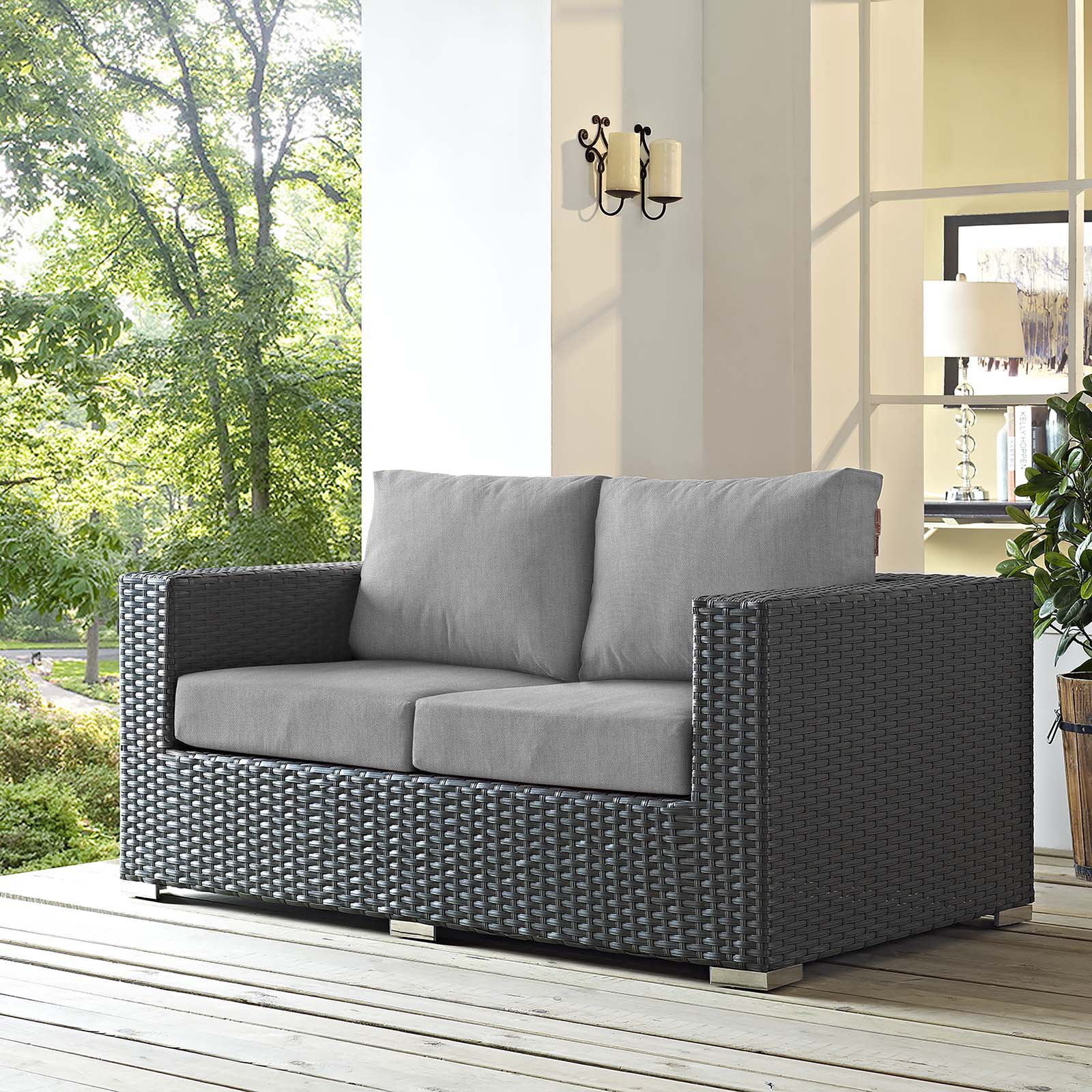 Sojourn Outdoor Patio Sunbrella¨ Loveseat by Modway