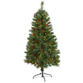 5' Mixed Pine Artificial Christmas Tree w/ 150 Clear LED Lights