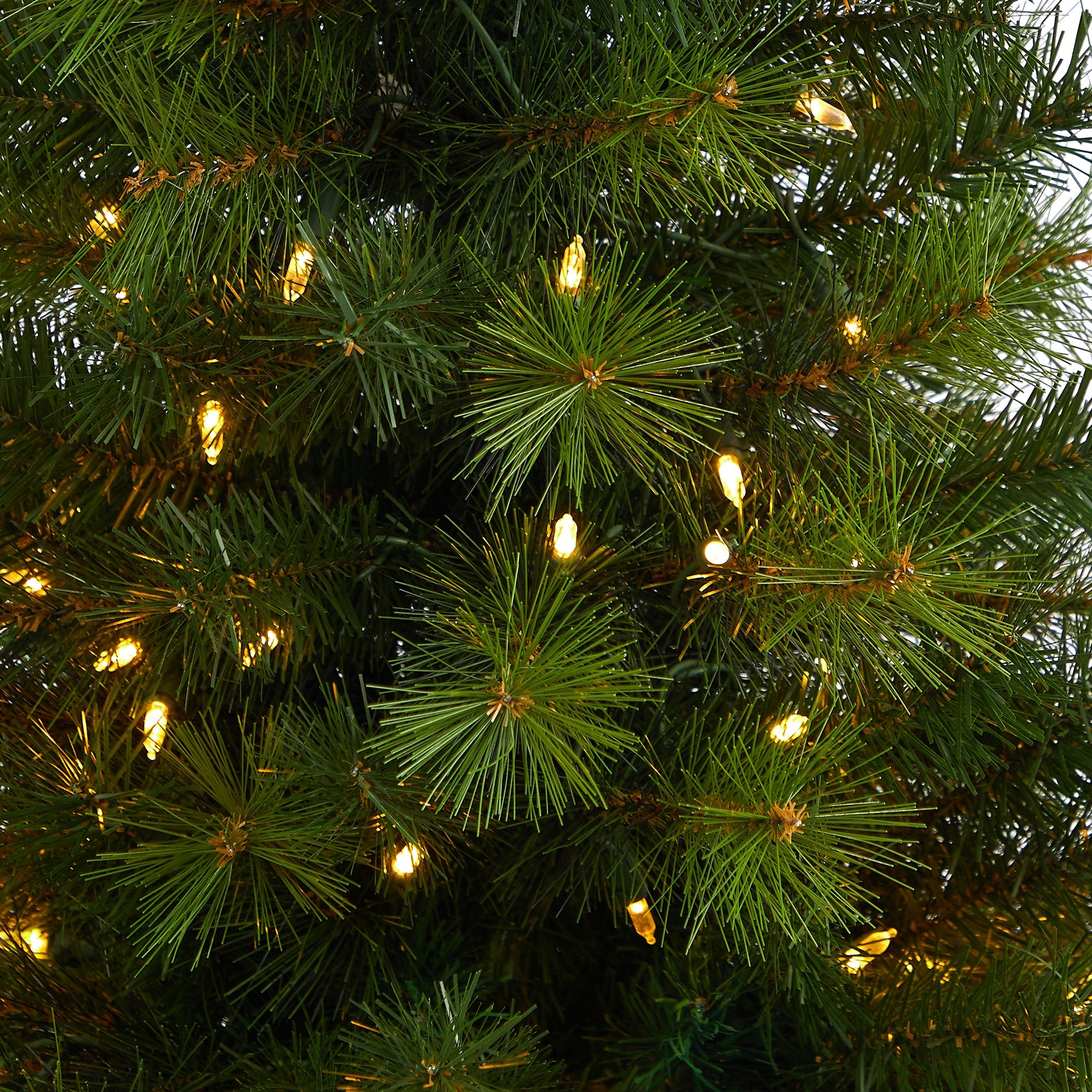 57' Green Valley Pine Artificial Christmas Tree w/ 100 Warm White LED Lights