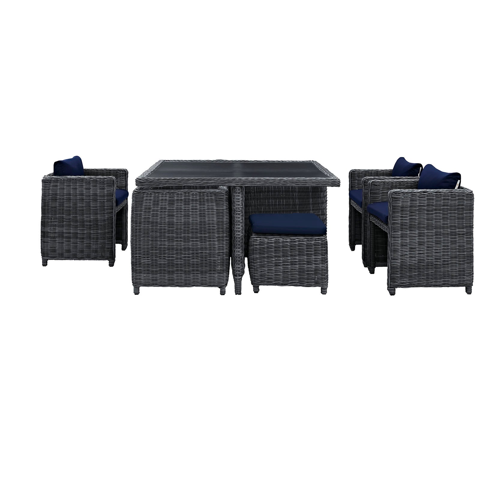 Summon 9 Piece Outdoor Patio Sunbrella¨ Dining Set by Modway