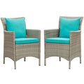 Conduit Outdoor Patio Wicker Rattan Dining Armchair Set of 2 by Modway