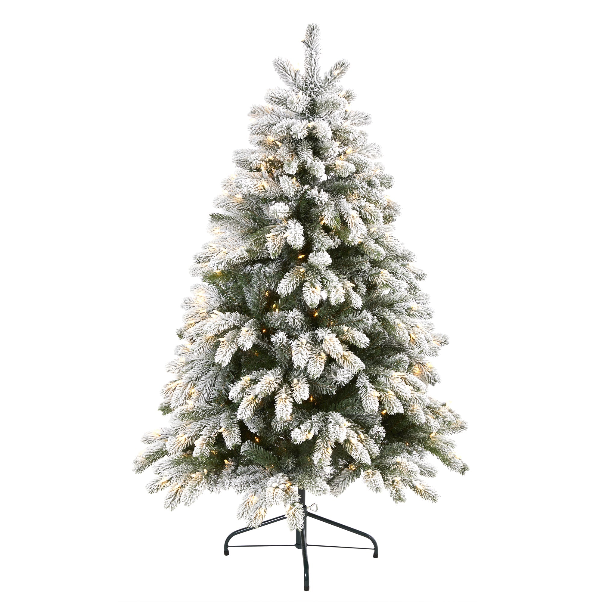 5' Flocked South Carolina Spruce Artificial Christmas Tree w300 Clear Lights