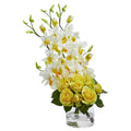 Rose & Dendrobium Orchid Artificial Arrangement