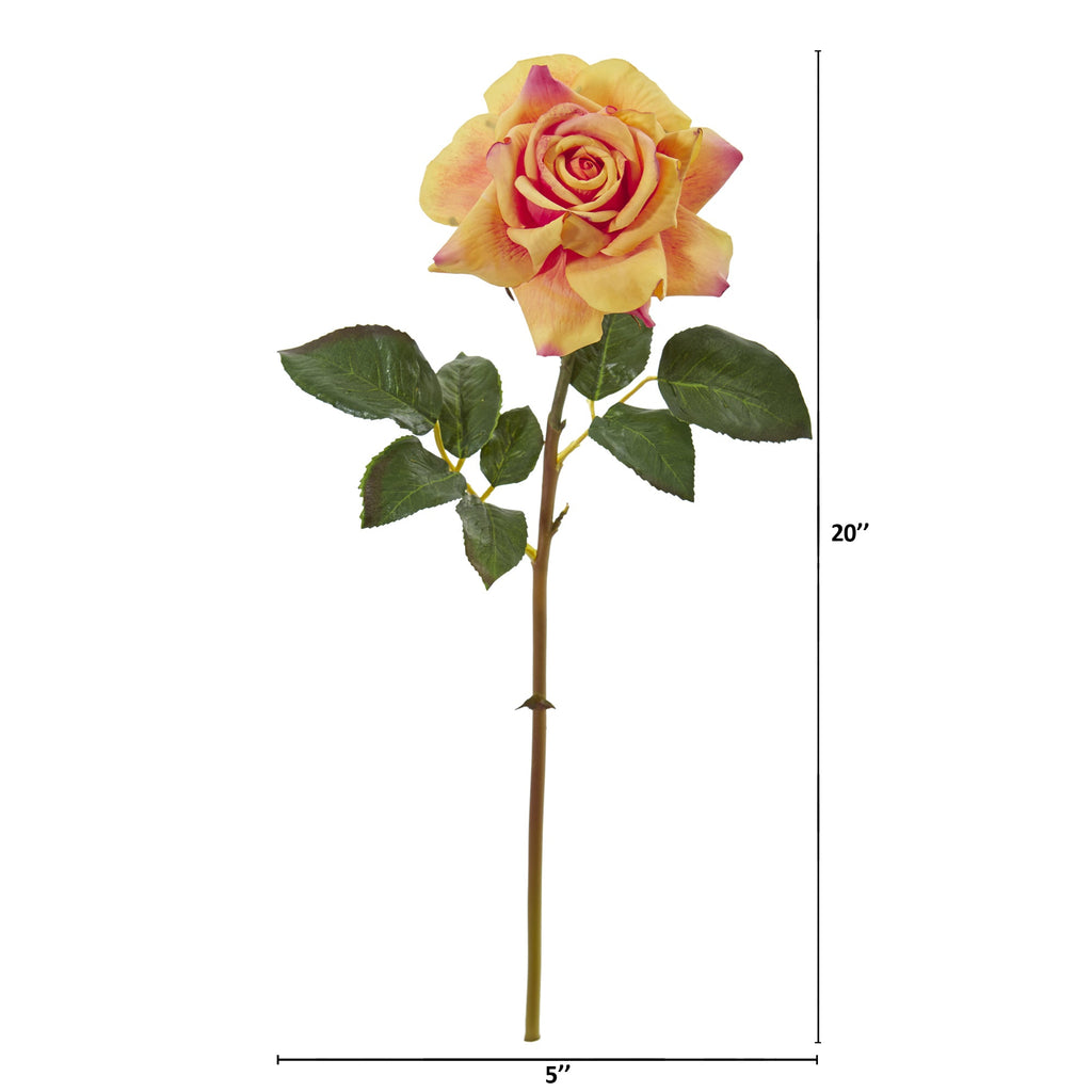 20" Rose Artificial Flower (Set of 6)