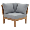 Marina Outdoor Patio Teak Corner Sofa by Modway