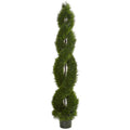 7.5' Double Pond Cypress Spiral Topiary Artificial Tree UV Resistant