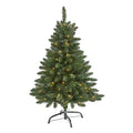 4' Northern Rocky Spruce Artificial Christmas Tree w/ 100 Clear Lights