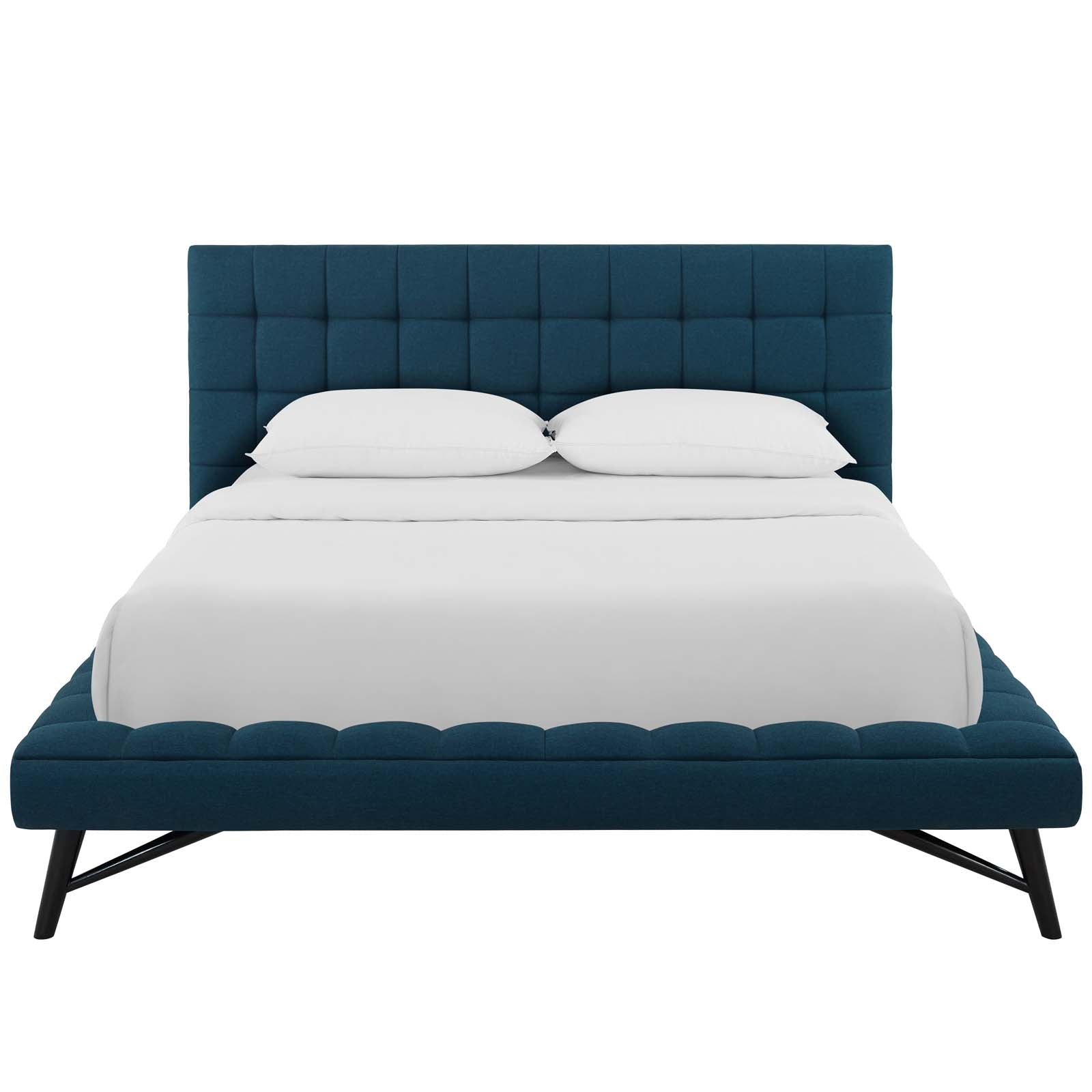 Julia Biscuit Tufted Upholstered Fabric Queen Platform Bed by Modway