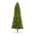 8' Slim Virginia Spruce Artificial Christmas Tree w 600 Warm White LED Lights