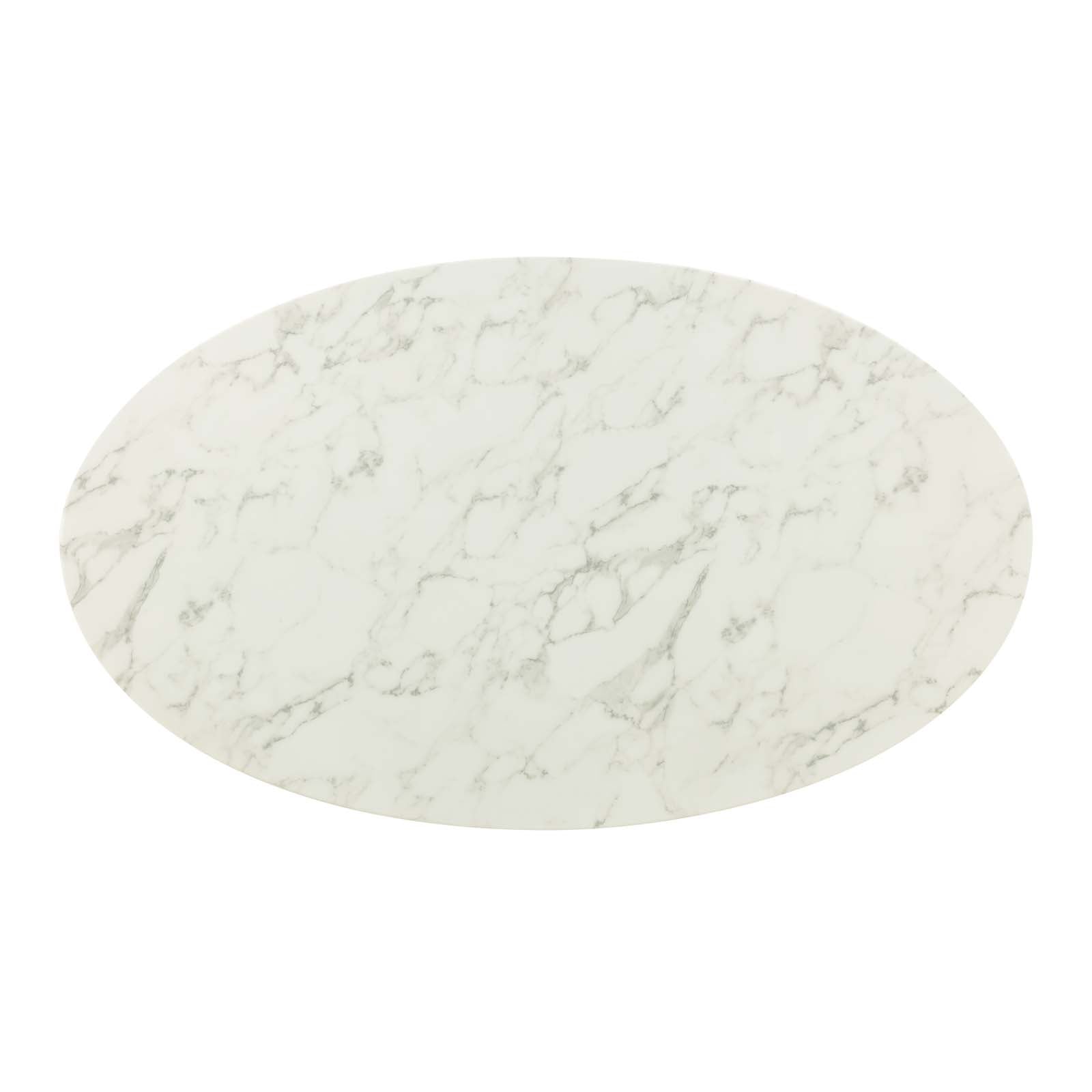 Lippa 60" Oval Faux Marble Dining Table by Modway