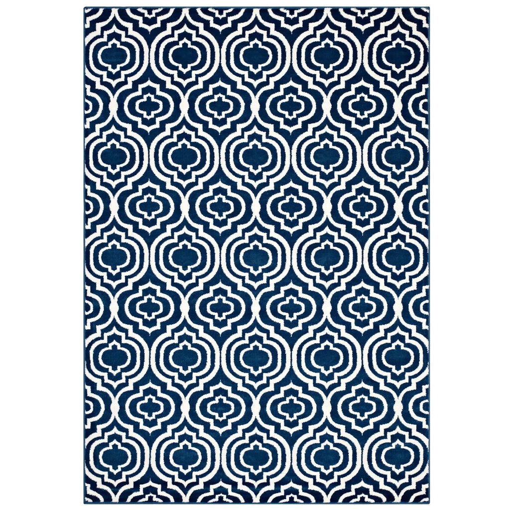 Frame Transitional Moroccan Trellis 5x8 Area Rug by Modway