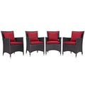 Convene 4 Piece Outdoor Patio Dining Set by Modway