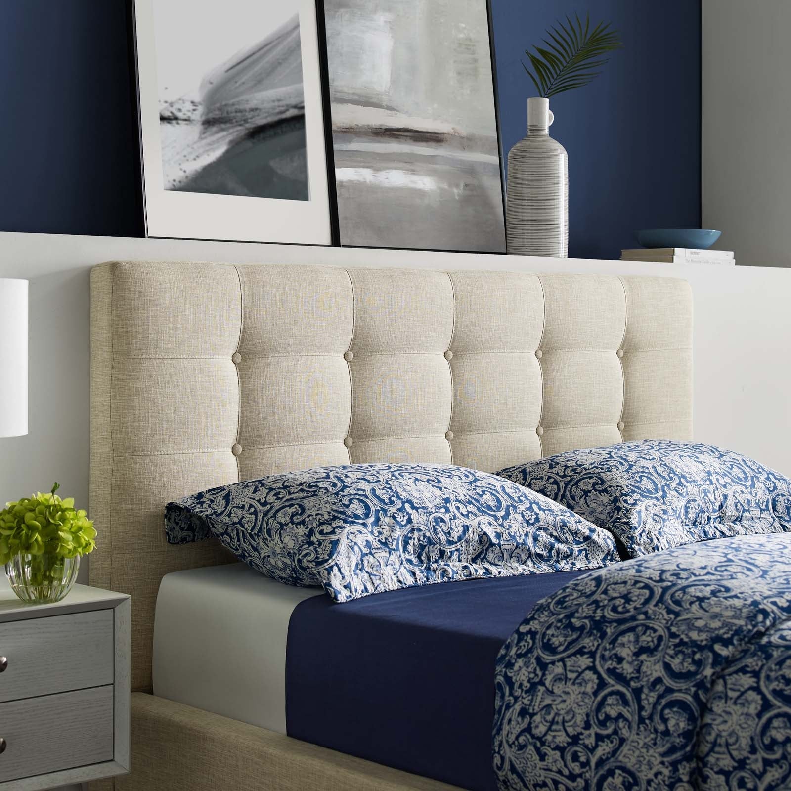 McKenzie Biscuit Tufted Upholstered Fabric Queen Platform Bed by Modway