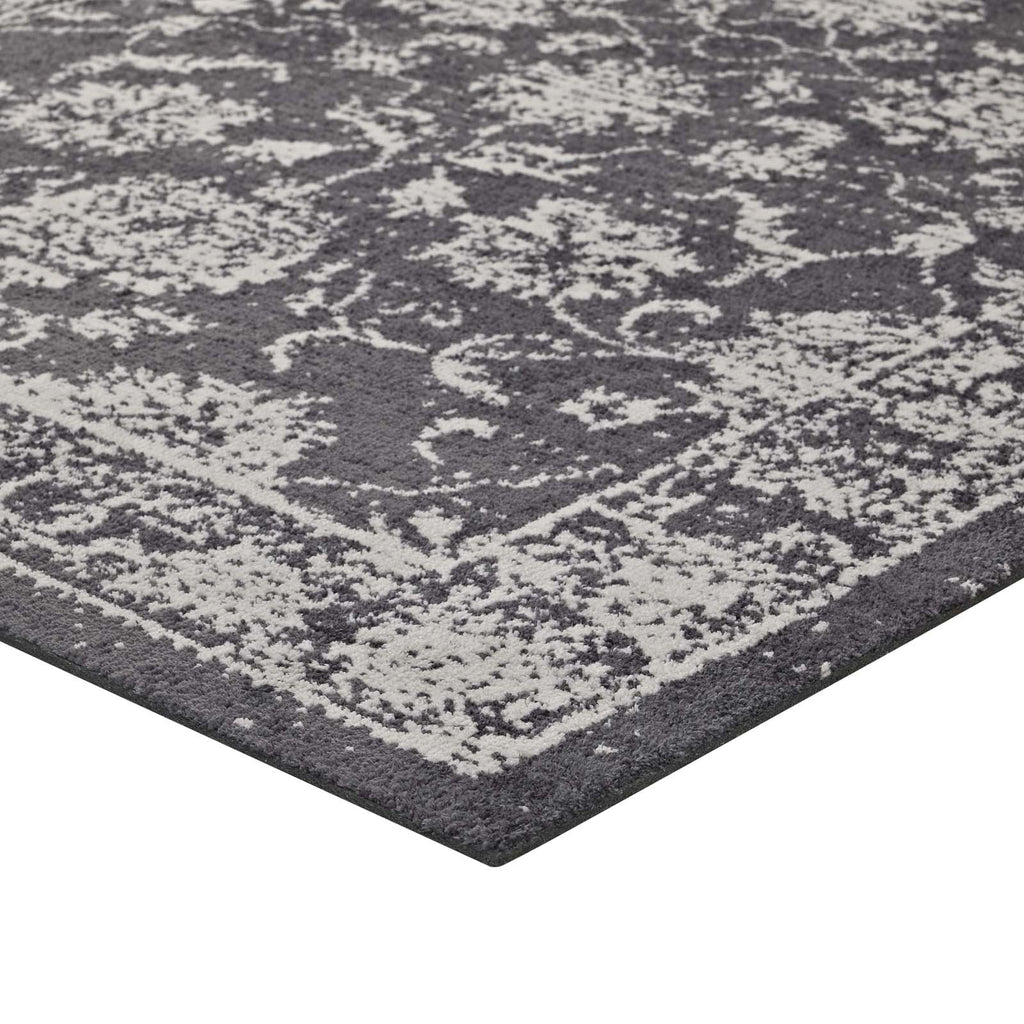 Kazia Distressed Floral Lattice 5x8 Area Rug by Modway