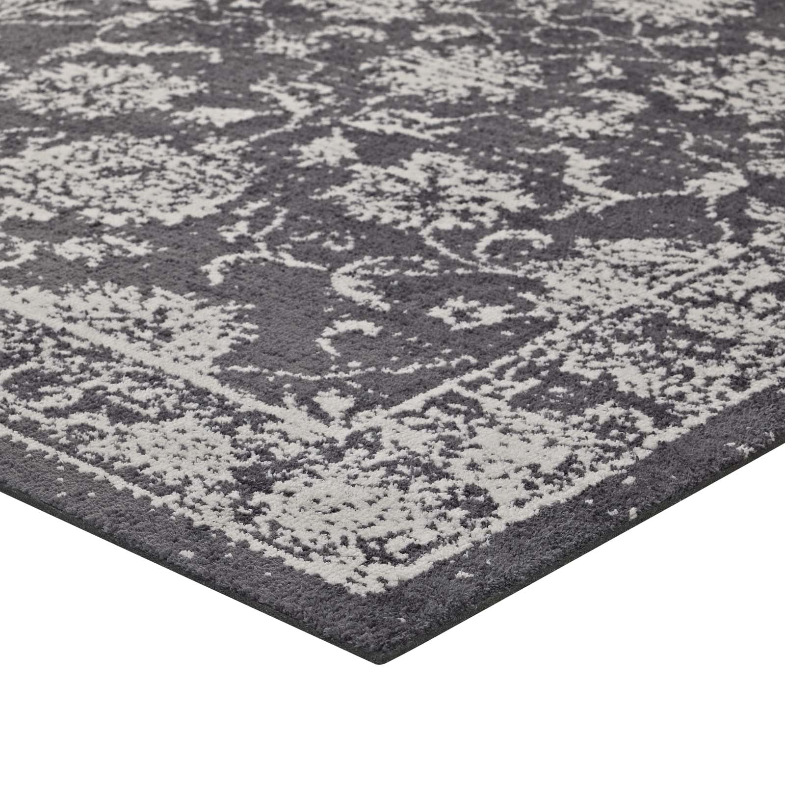 Kazia Distressed Floral Lattice 5x8 Area Rug by Modway