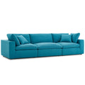Commix 3 Piece Down Filled Overstuffed Sectional Sofa Set by Modway