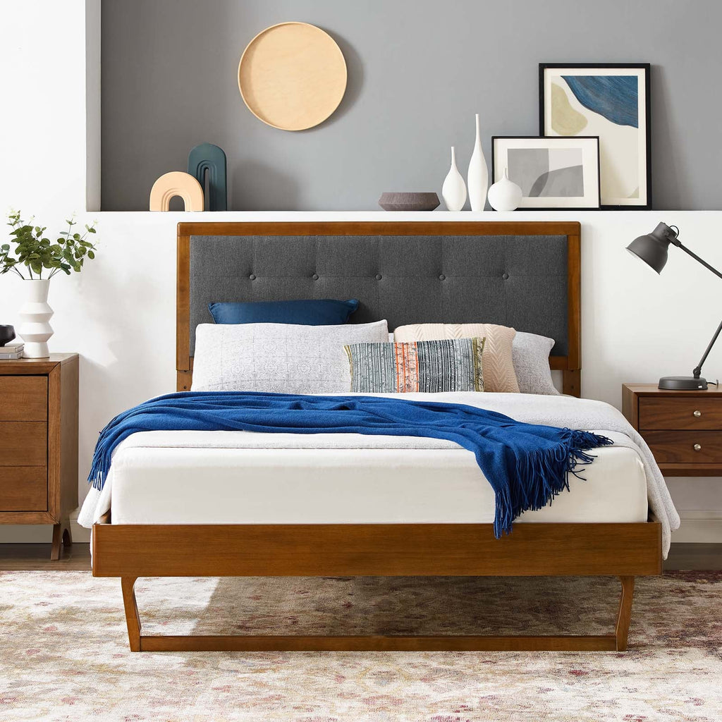 Willow Wood Full Platform Bed With Angular Frame by Modway