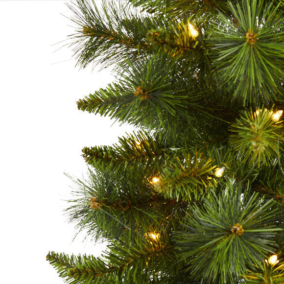 3' New Haven Pine Artificial Christmas Tree with 50 Warm White LED Lights