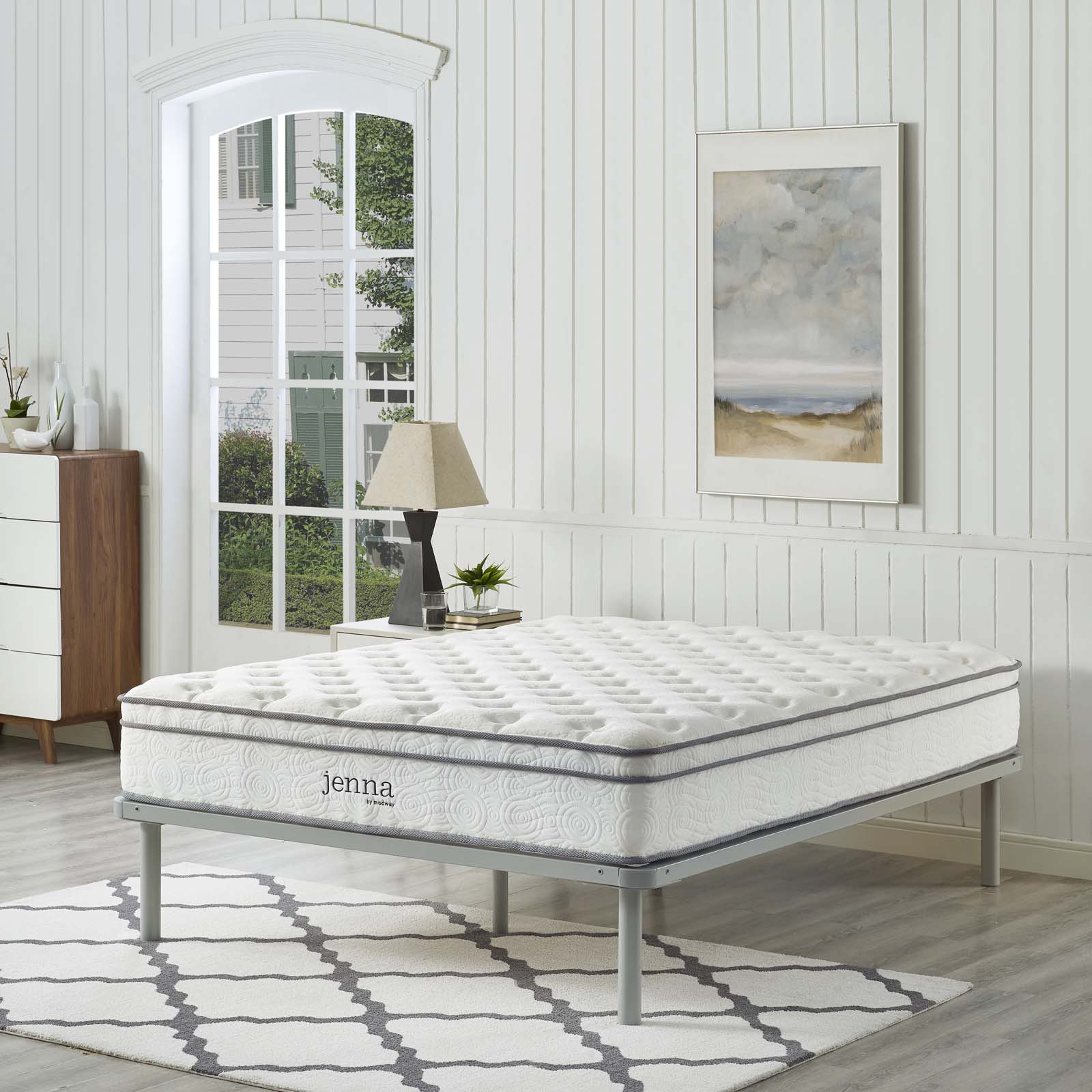 Jenna 10" Innerspring and Foam Queen Mattress by Modway