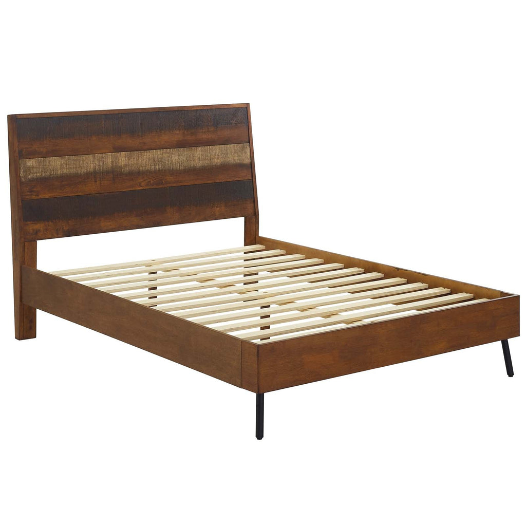 Arwen Queen Rustic Wood Bed by Modway
