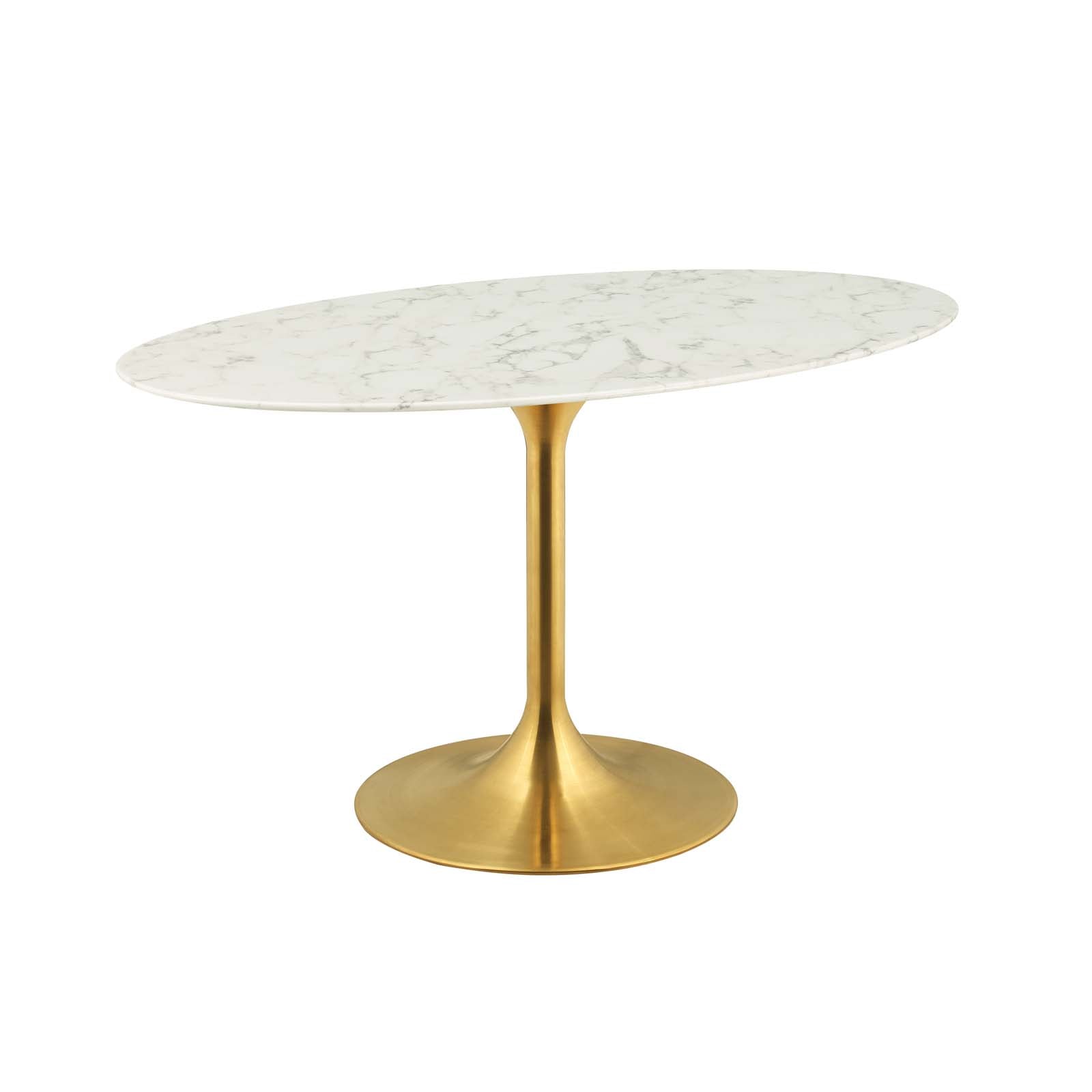 Lippa 54" Oval Faux Marble Dining Table by Modway