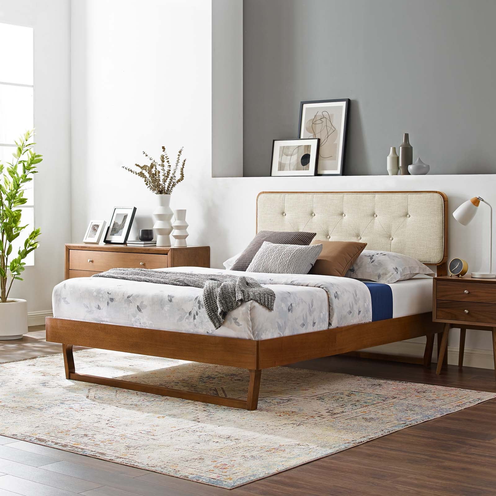 Bridgette Wood Twin Platform Bed With Angular Frame by Modway