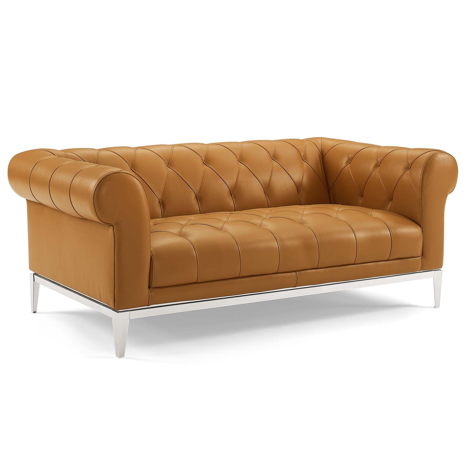 Idyll 3 Piece Upholstered Leather Set in Tan